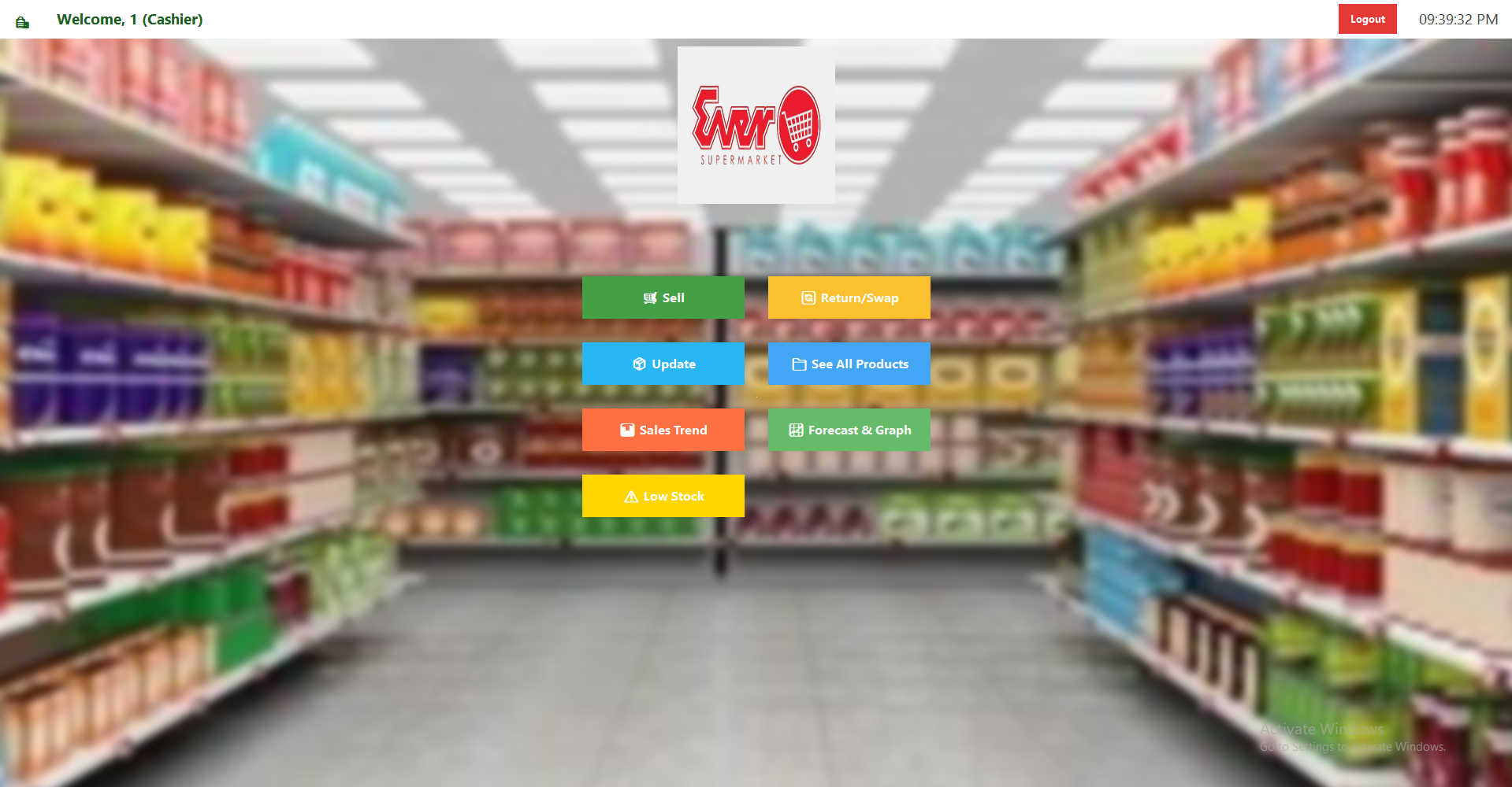 Ever Store POS System Dashboard